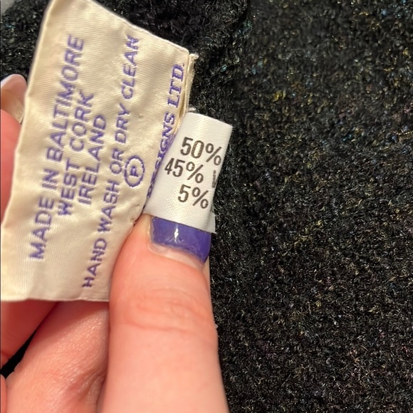 Bebhinn Marten Vintage Made in Ireland Wool Silk Blend Open-Front Sweater - Picture 7 of 10